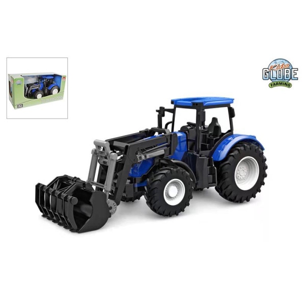 Tractor freewheel +frontlader 27cm blauw