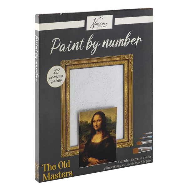 Schilderen op nummer Mona Lisa 40x50cm