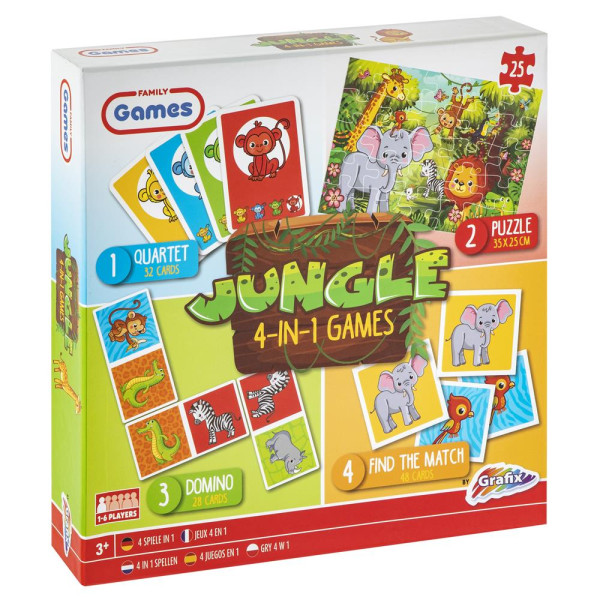 Grafix 4-in-1 spel Jungle