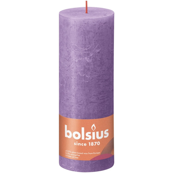 Bolsius Rustiek stompkaars 190/68 violet