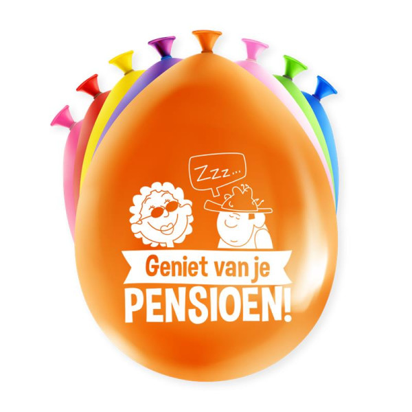 Happy party ballon - Pensioen 8st