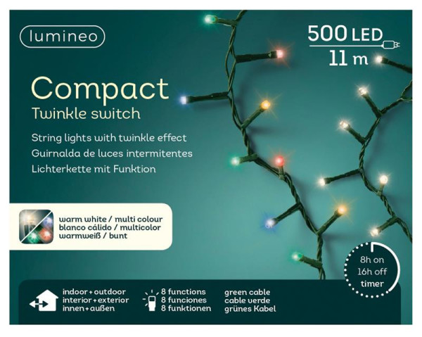 Kerstverlichting Compact 500LED colour
