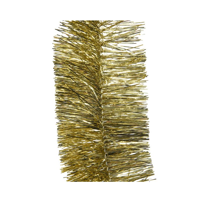 Decoris everlands kunstkerstboom Guirlande Tinsel Glans 7.5cm X 270cm Goud