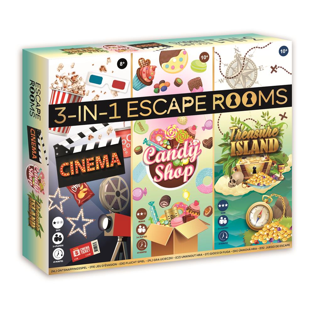 Grafix 3-in-1 Escape Room Spel 27x22x4cm