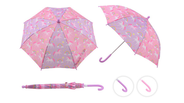 John Toy Girls paraplu unicorn/rainbow