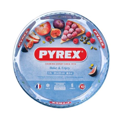 Pyrex ronde taartvorm glas 24cm