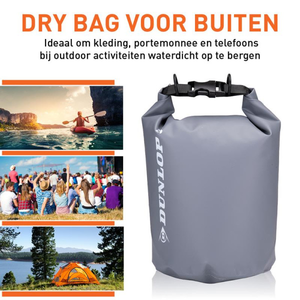 Dunlop Dry bag tas waterdicht 5 Liter