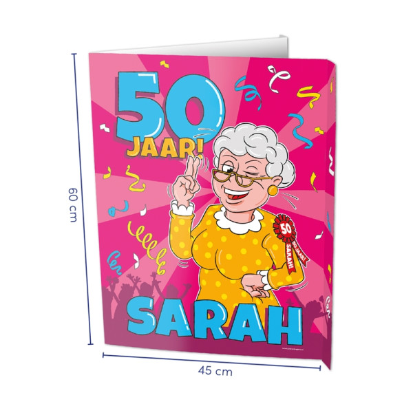 Paperdreams Window signs - Sarah 50 jaar