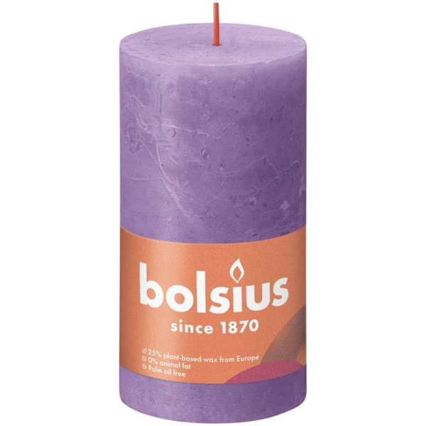 Bolsius Rustiek stompkaars 130/68 violet