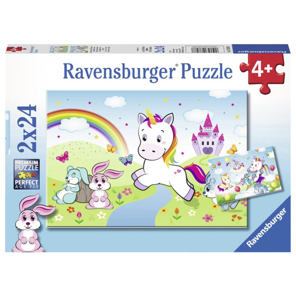 Ravensburger puzzel-Unicorn 2x24 stukjes