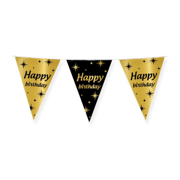 Classy Party vlag folie - Happy Birthday