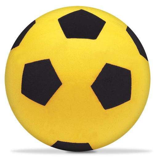 Softbal (schuimrubber) 14cm voetbalprint