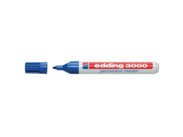 Edding permanent marker 3000 blauw 10st