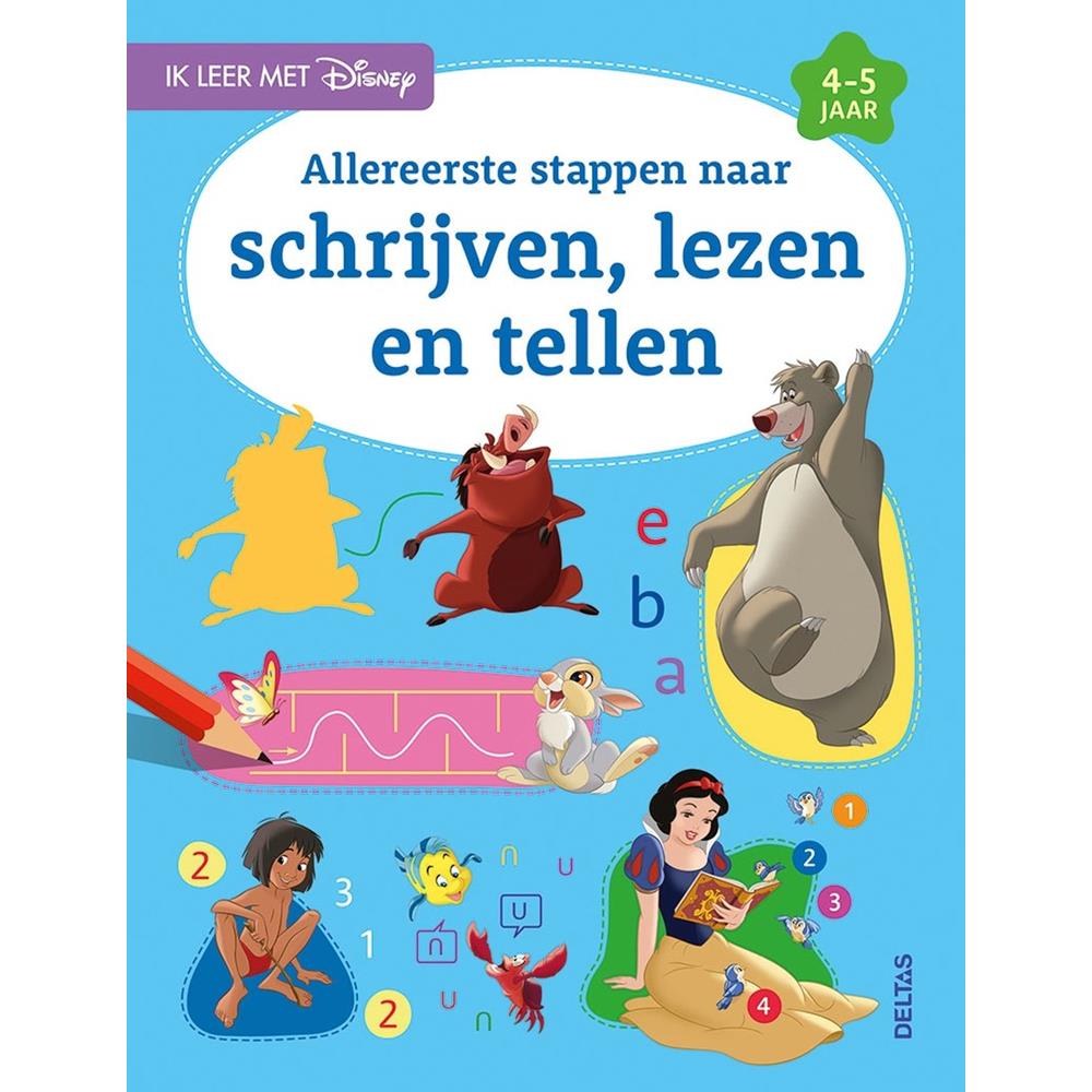 Deltas Disney Allereerste Stappen Naar Schrijven, Lezen En Tellen (4-5 J.)