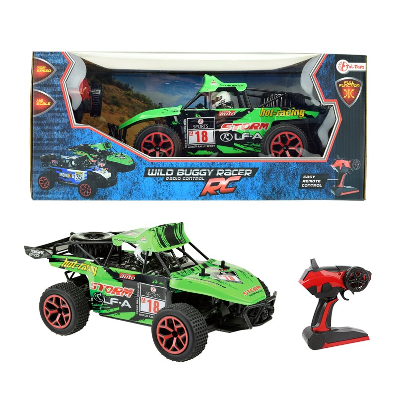 Toi Toys R-C Wild race buggy groen 1:16