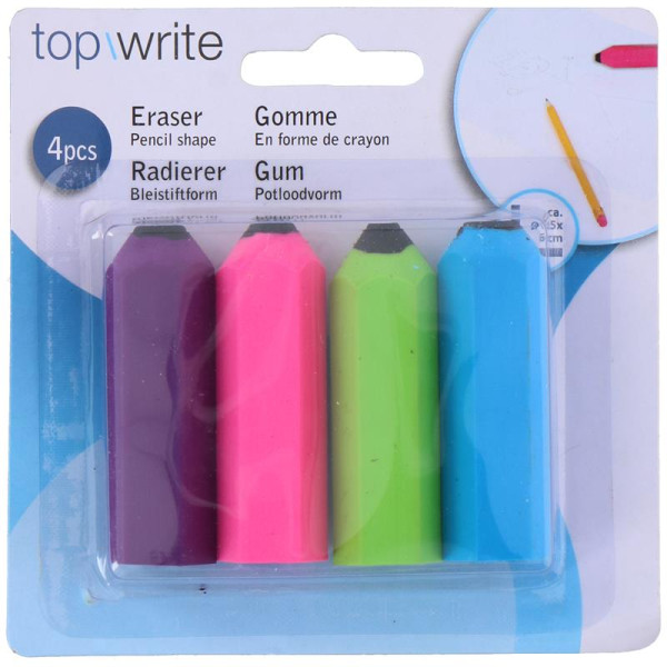 Top Write Gum in potloodvorm 4 stuks