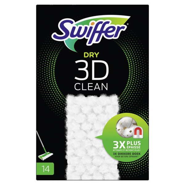 Swiffer Dry 3D clean stofwisdoekjes 14st