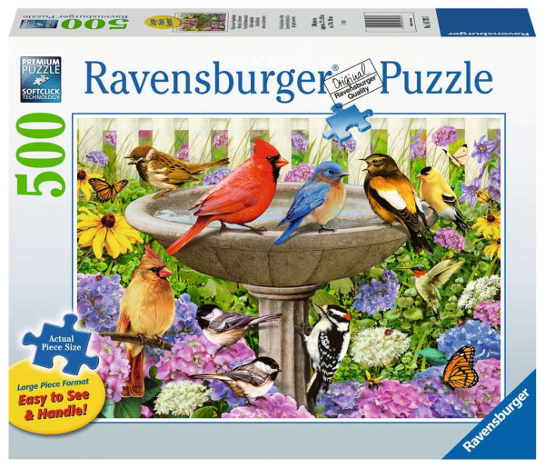 Ravensburger puzzel Bij het vogelbadje